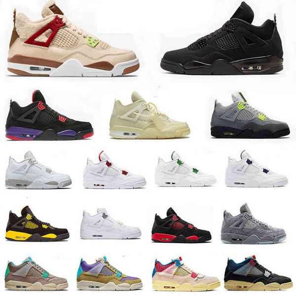 

jordam with box 4 basketball shoes manila 4s university blue black cat fire red men sneakers starfish metallic ge green what the mushroom me