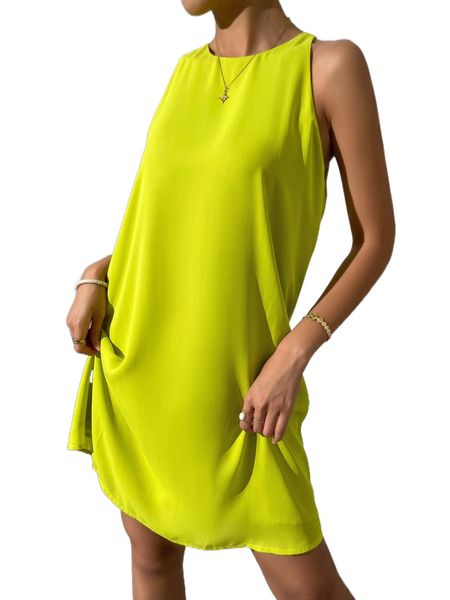 

keyhole back solid tunic dress g7st#, Black;gray