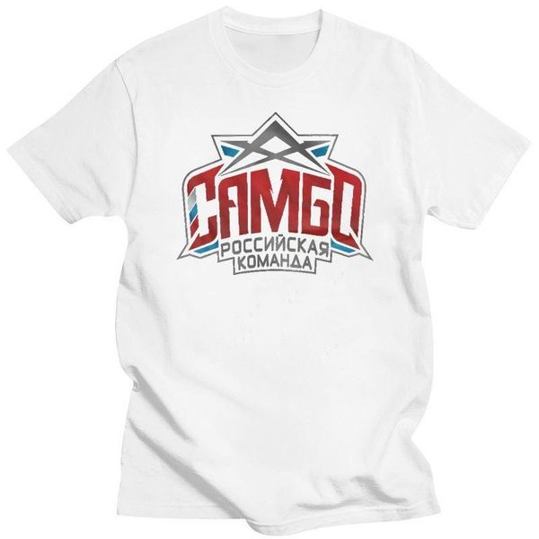 T-shirt da uomo Abbigliamento da uomo T-shirt Sambo Sport Fight Russian Team 294584 T-shirt in cotone colorato con scollo a OUomo