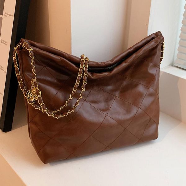 

evening bags large capacity handbags for women 2022 fashion chains leisure brand pu leather shoulder all-match tote messenger bagevening