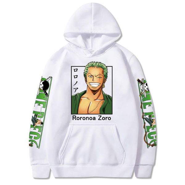 Felpe con cappuccio da uomo Felpe Anime Roronoa Zoro stampato uomo donna felpa con cappuccio streetwear casual