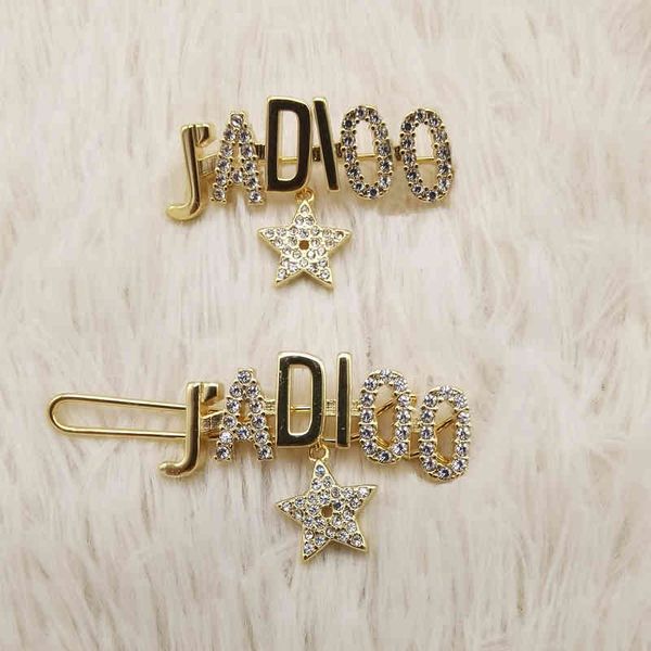 

2022 factory wholesale new di home and south korea light luxury advanced sense simple splicing rhinestone brooch hairpin feminine hair 72ub, Golden;silver