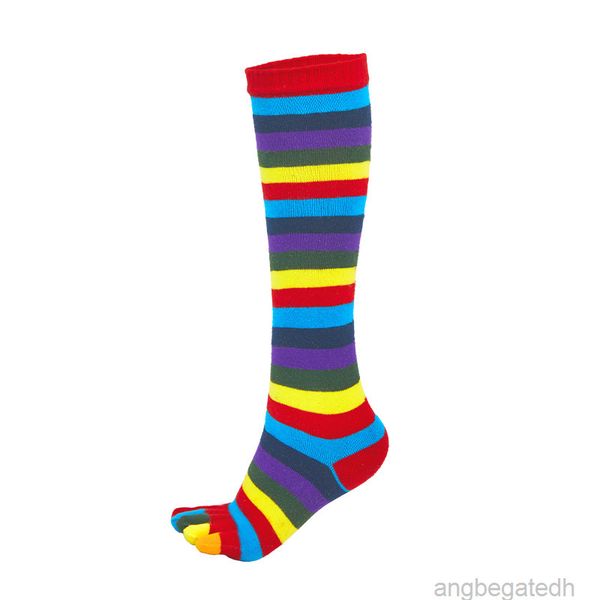 

2022 new five-finger comfortable female student stockings combed cotton five-toed sock 1b, Black;white