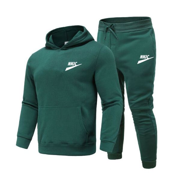 

autumn men's sets casual tracksuits men brand logo sweatshirt+sweatpants hip hop pullover streetwear fashion jogging suits, Gray