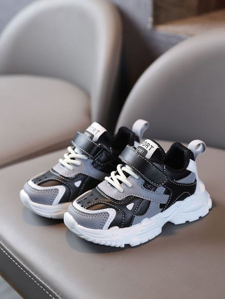 

boys hook-and-loop fastener sneakers she, Black