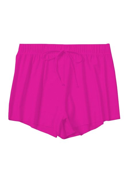 

plus neon pink drawstring bikini bottom 17bo#, Black