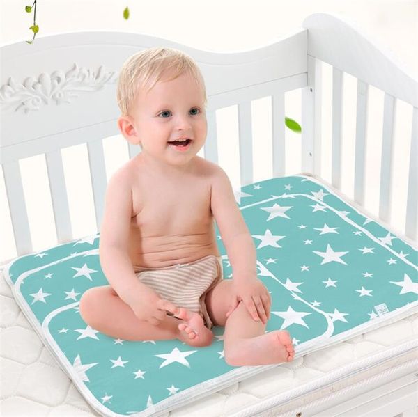 Wiederverwendbare Baby-Wickelauflagen-Abdeckung, Baby-Windel-Matratze, Windel für Neugeborene, Baumwolle, wasserdicht, Wickelauflagen, Bodenspielmatte 3156 T2