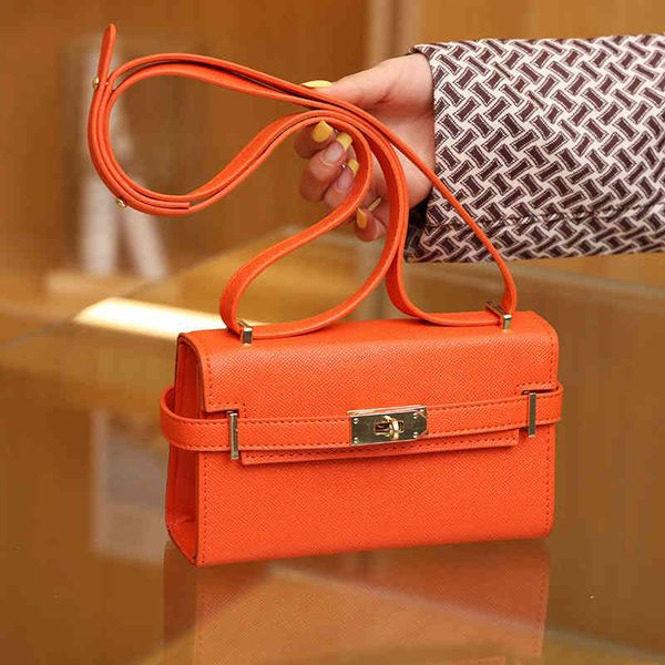 

2022 new h family long korean mini single shoulder messenger bag small mobile phone women's bag luxury designer
