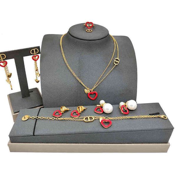 

new necklace fashion front and rear pearl earrings women's long love earrings simple and versatile source goods, Black