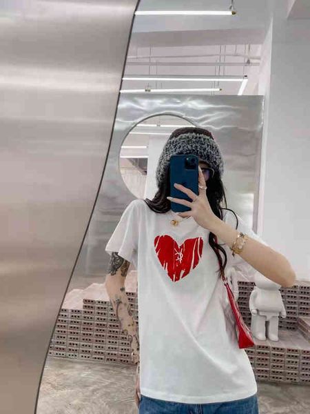 

women's t-shirt yl summer love letter printed short sleeve t-shirt, White