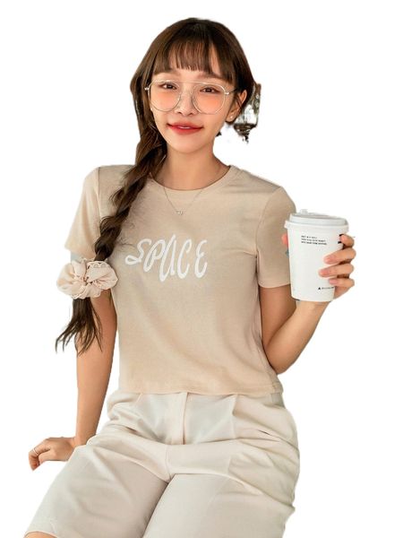 

dazy letter graphic ribbed knit tee p9e7#, White