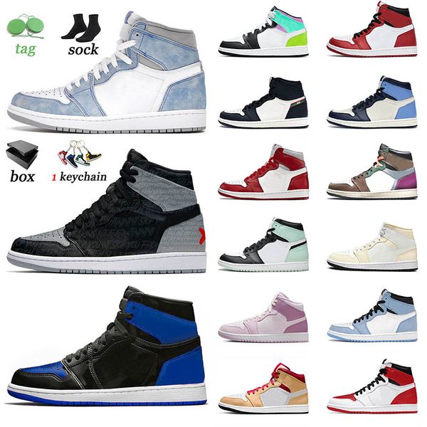 

jumpman 1 1s basketball shoes womens sports illustrated stage haze university blue racer blue valentines day 2022 mens sneakers fashion trai