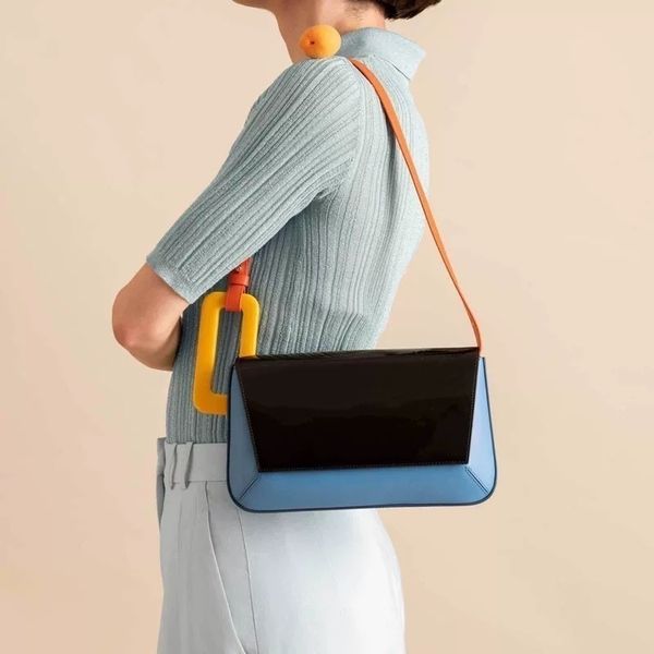 

spring summer new fashion long panelled flap acrylic shoulder messenger bag clutch party female handbags 220712