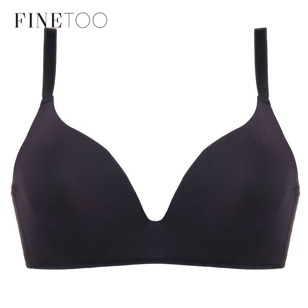 

finetoo lingerie underwear women ultra-thin wire bra seamless lette comfortable breathable wrapped chest casual 220511, Red;black