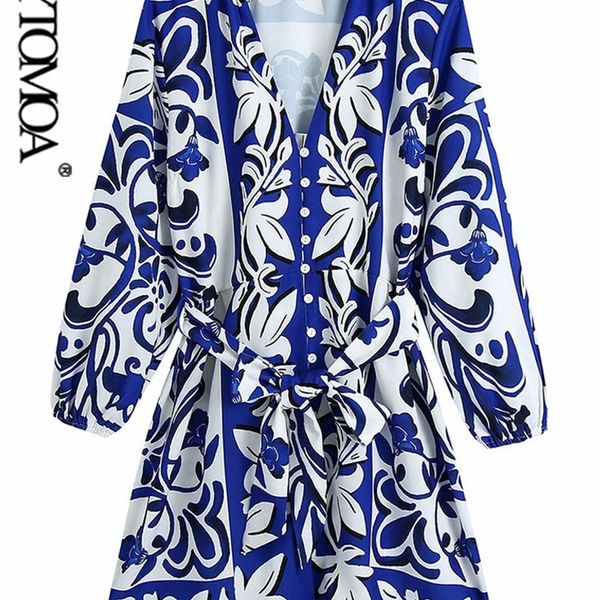 

kpytomoa women fashion with belt totem print mini shirt dress vintage three quarter sleeve button-up female dresses mujer 220516, Black;gray