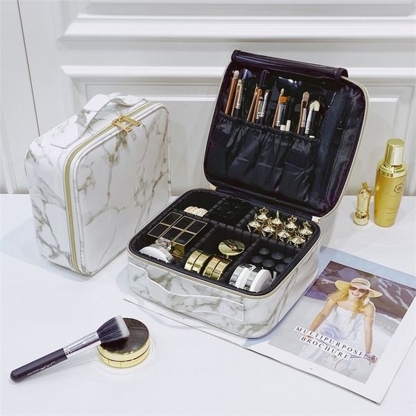 Borsa per trucco per pennelli di bellezza Borsa per cosmetici da viaggio professionale per donna Scatola per trucco di grande capacità Borsa cosmetica impermeabile necessaria 220607