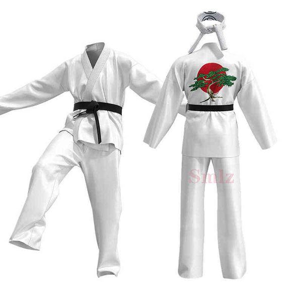

new anime karate kid cos cobra kai cosplay come aldult kids children pants outfits halloween carnival suit t220808, Black;red