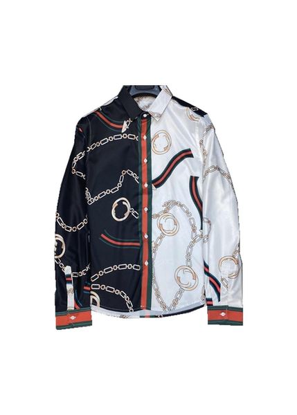 

2022 mens designer shirts brand clothing men long sleeve dress shirt hip hop style cotton -3xl#16, White;black