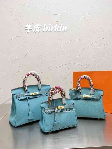 

original edition designer classic hremm bags platinum bag women 2023 new leather portable lychee pattern high-end first la tand