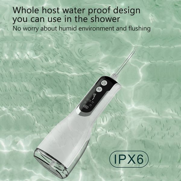 

oral irrigator dental waterproof teeth cleaner usb rechargeable water flosser portable electric dental 200ml water floss 4tips r