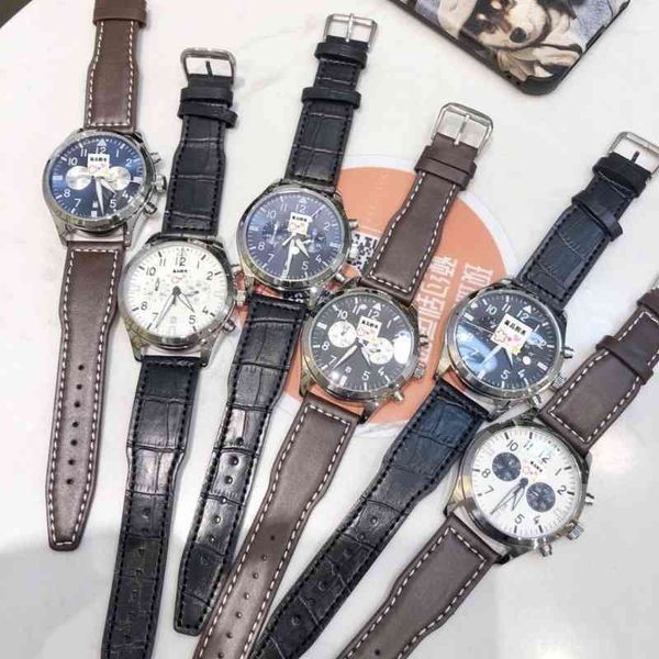 

portugal series couple watch business leisure independent small second hand multifunctional time running, Slivery;brown