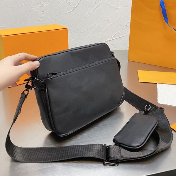 

fashion men shoulder bags luxury designer cross body handbags women crossbody bag 3 pieces set canvas leather chain handbag letter embossing