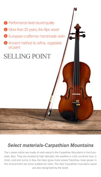 

christina eu3000d violin 4/4 made in europe maple flamed violin high-grade handmade antique violins with fiddle case bow
