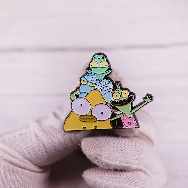 

solar x opposites enamel pin brooch sci-fi animation badge for backpacks fashion jewelry gift, Blue