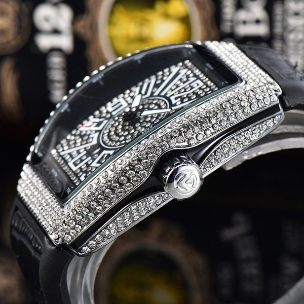 

new tonneau bezel men wired arabic diamond wristwatches silver arabic quartz watch skeleton luminous clock luminous men watches, Slivery;brown