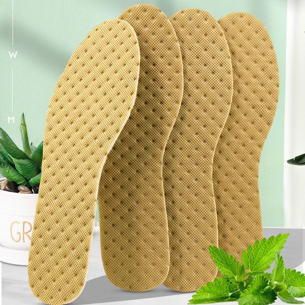 

5 pairs deodorant insoles light weight shoes pad absorb sweat breathable bamboo charcoal thin sports men women 220610, White;pink