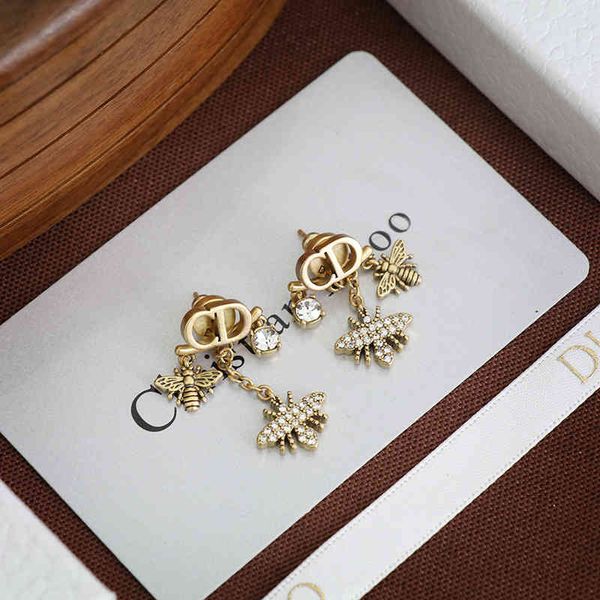 

2022 factory wholesale new tassel new dijia diamond women's earrings, Golden