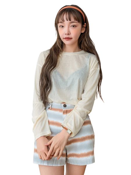 

dazy solid drop shoulder tee q1ua#, White
