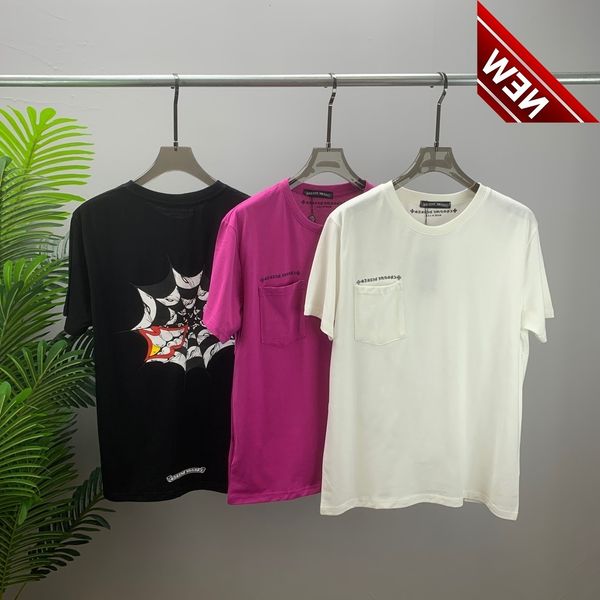 

50% off discount 2022 springsummer new ch crowe short sleeve t-shirt men's pullover cross sanskrit printing tide brand factory direct s, White;black