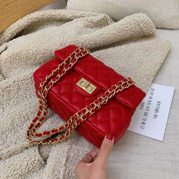 

evening bags novo xadrez corrente crossbody sacos para as mulheres 2022 saco do mensageiro feminino bloqueio cruz corpo bolsa de ombro couro