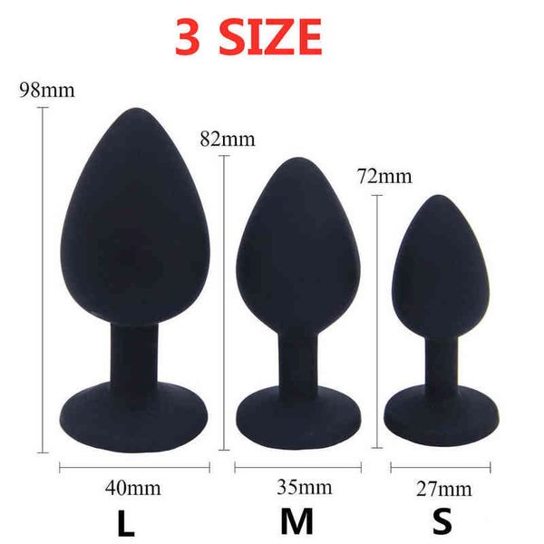 Silicone Anal Plug Removable decoração de jóia Butt Toys Sex Toys Prostata Massager Toys for Women Man Casal Gay Tail Plug Y220427