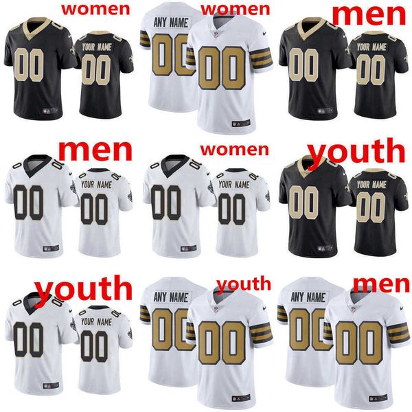 

football jerseys new orleans''saints''men women youth 12 chris olave 70 trevor penning 41 alvin kamara 13 michael thomas, Black;red