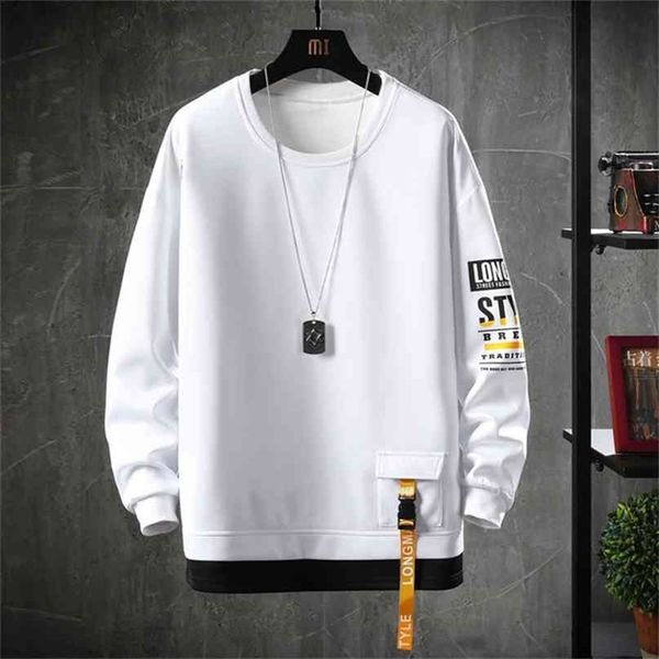 

solid color sweatshirt men harajuku hoodies autumn spring hoody casual hoodie cotton sweatshirts men streetwear clothes 210924, Black