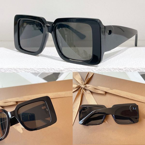 

motif square frame sunglasses oversized black acetate 4878 fashion shades womens brand designer big logo sculptural temples sun glasses men, White;black