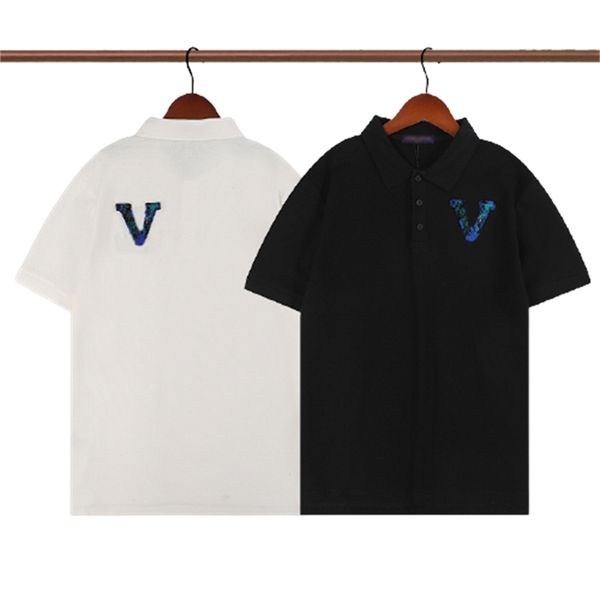 

new designer polos shirts mens luxury polo casual men polo t shirt letter print embroidery fashion high street *90, White;black