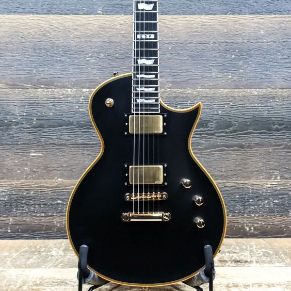 

es p e-ii eclipse db vintage black gold hardware el. guitar