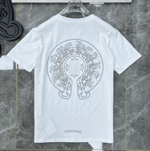 

classic mens t shirt fashion ch brand letter sanskrit cross pattern sweater t-shirts designers pullover cotton tshirts woman tees 15au, White;black
