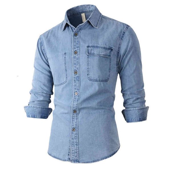 

men's casual shirts fashion fashion brand four seasons loose casual korean versatile men's denim shirt coat xf1l, White;black