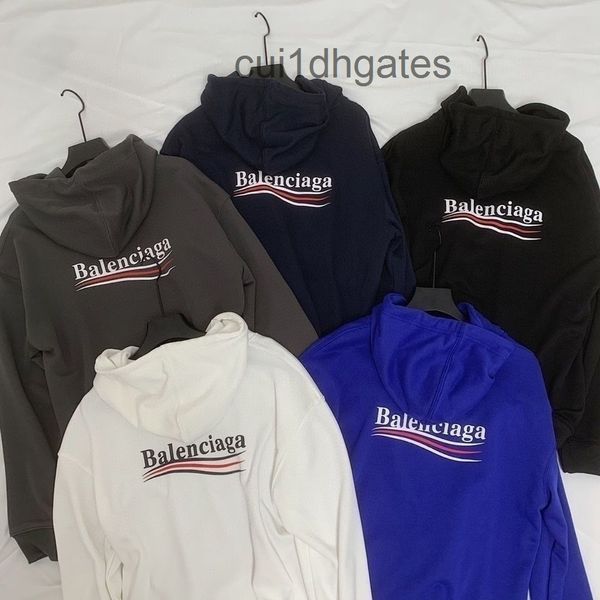 

2022 designer b br coats and hoodies 2022 autumn winter new pure cotton trendy cola bar printed round neck men's women's hooded sw, Black