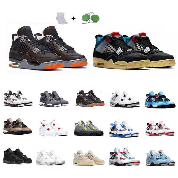 

2022 basketball shoes men 4s 4 comfortable breathable black cat bred cactus jack blue customize fire red white sail taupe haze mens trainers