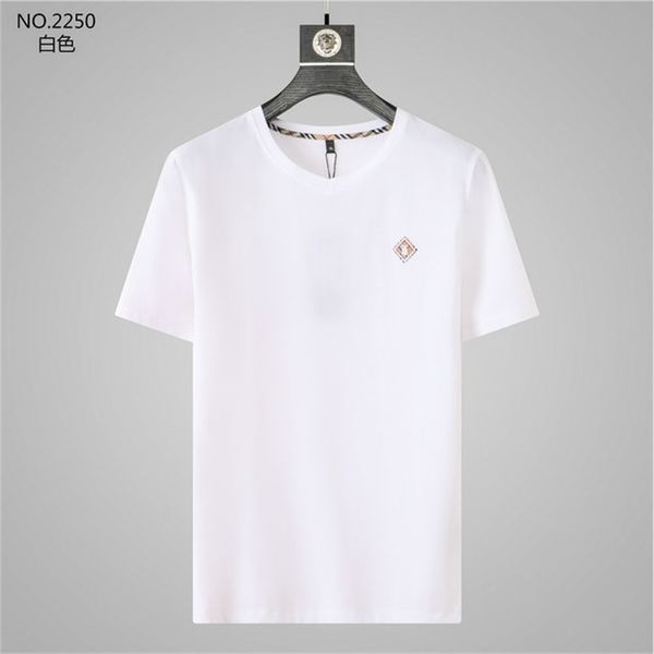 

2022 designer mens t shirts soft cotton short sleeves t-shirts embroidery anti wrinkle fashion casual men's clothing apparel tees hcs#5, White;black