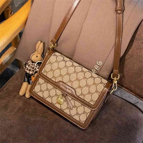 

purse women's bag 2022 summer new leisure wide shoulder strap small square bag versatile printed sling one shoulder messenger bag outle
