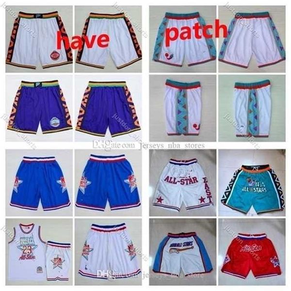 

668 2020 mens retro throwback-all-star just don pocket basketball shorts stitching vintage 88th 91th 92th 96th 97th all-star-shorts 01, Black