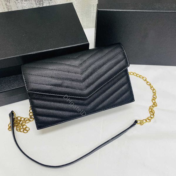 

class caviar flap clutch famous designer bag envelope fashion women chain shoulder crossbody handbags square hasp coin purse cool lady