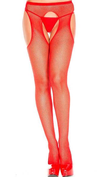 

2022 adultshop yuediekaidang fun silk stockings pantyhose three hole pants small net legged fishing socks leggings 5023, Red;black
