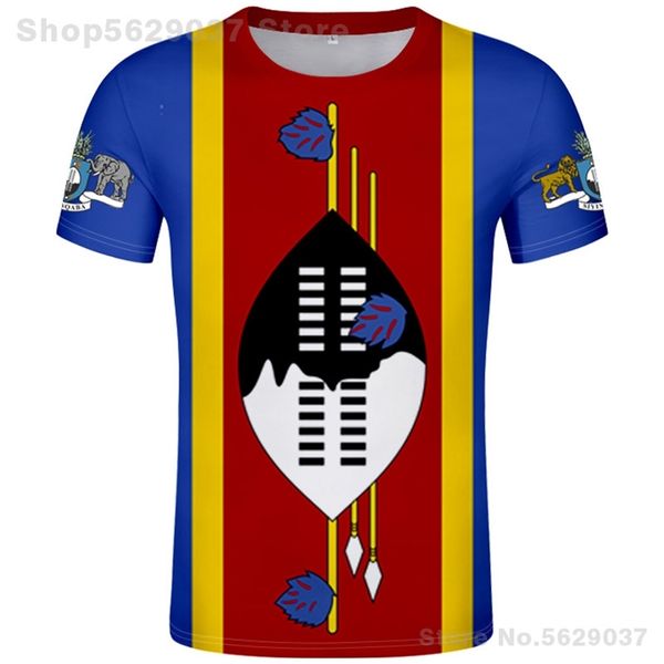 

swaziland t shirt diy custom name number swz t-shirt nation flag sz kingdom country college print po text s clothing 220702, White;black